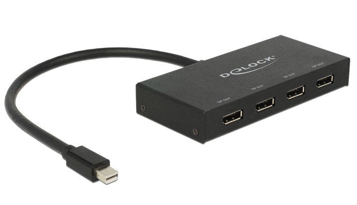 Delock 87693 Divisor Displayport 1.2 1 X Entrada Mini Displayport > 4 X Salida Displayport 4k