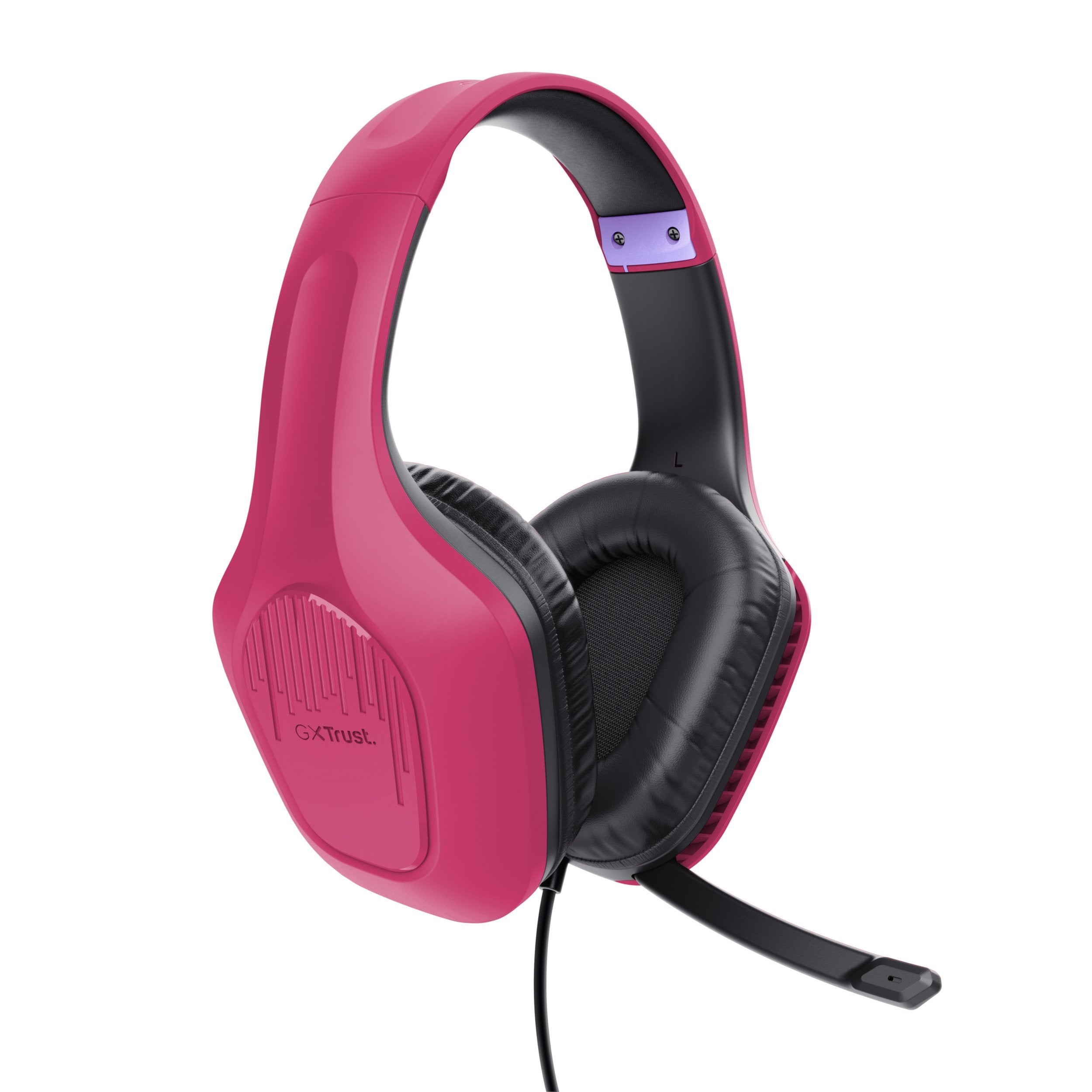 Auriculares Trust Gxt 790 Alámbrico Juego Negro, Rosa