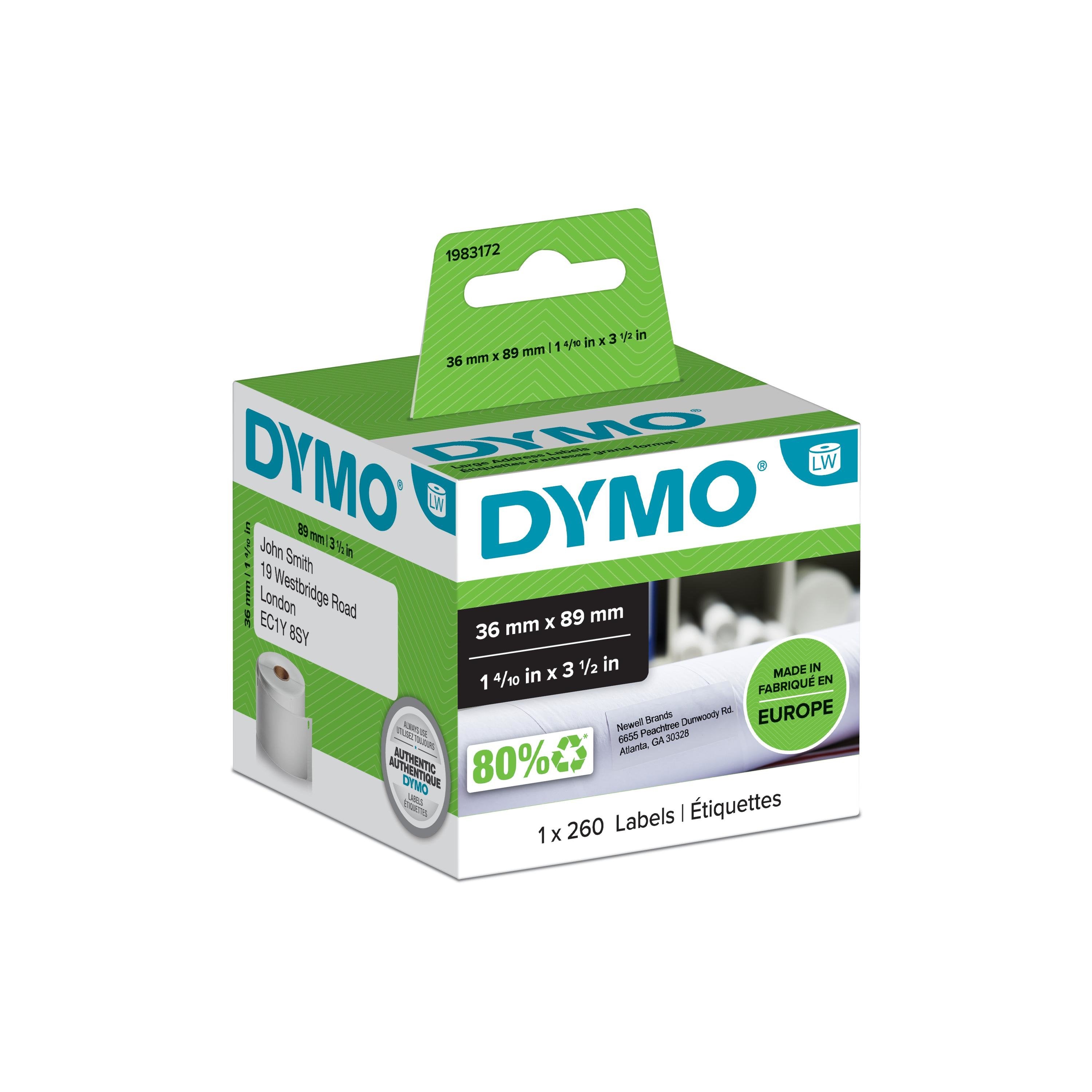 EAN 3501179831725 - DYMO 1983172 etiqueta de impresora Blanco Etiqueta para impresora autoadhesiva imagen 1