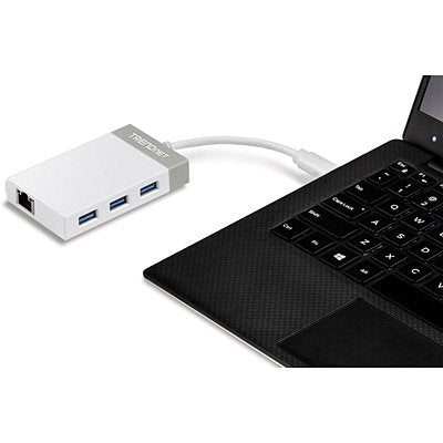 EAN 0710931180169 - Trendnet TUC-ETGH3 base para portátil y replicador de puertos USB 3.2 Gen 1 (3.1 Gen 1) Type-C Gris, Blan imagen 5