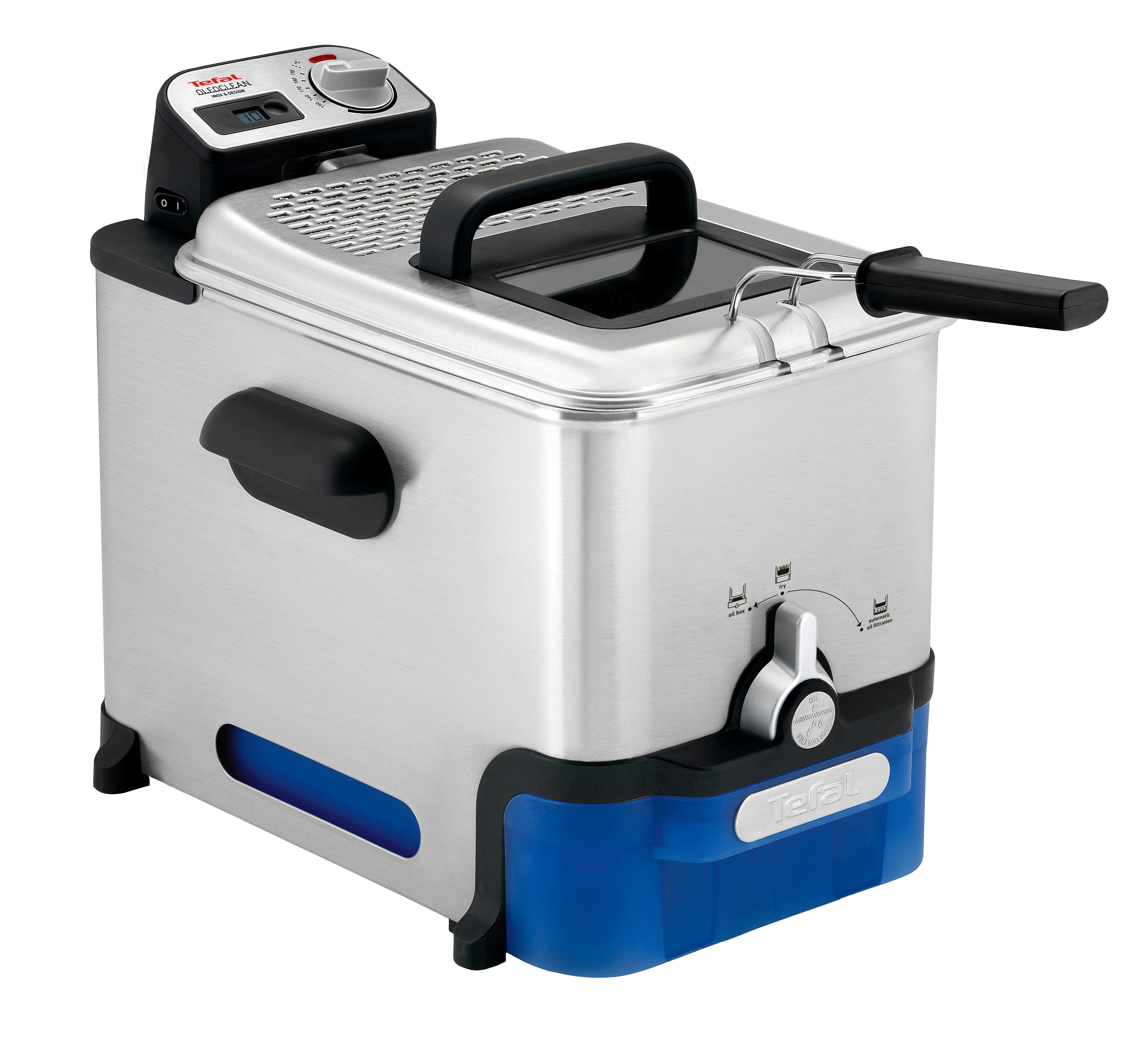 EAN 3045386366545 - Tefal Oleoclean Pro Inox & Design FR8040 Sencillo 3,5 L 2300 W Negro, Acero inoxidable imagen 1