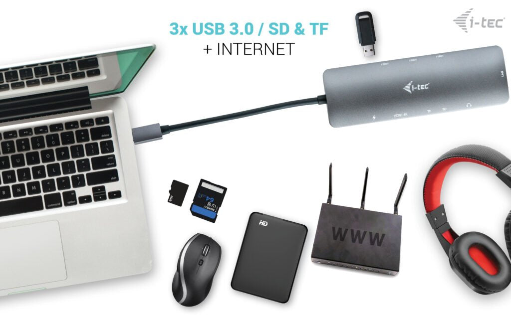 EAN 8595611702907 - i-tec Metal C31NANODOCKLANPD base para portátil y replicador de puertos Alámbrico USB 3.2 Gen 1 (3.1 Gen imagen 15
