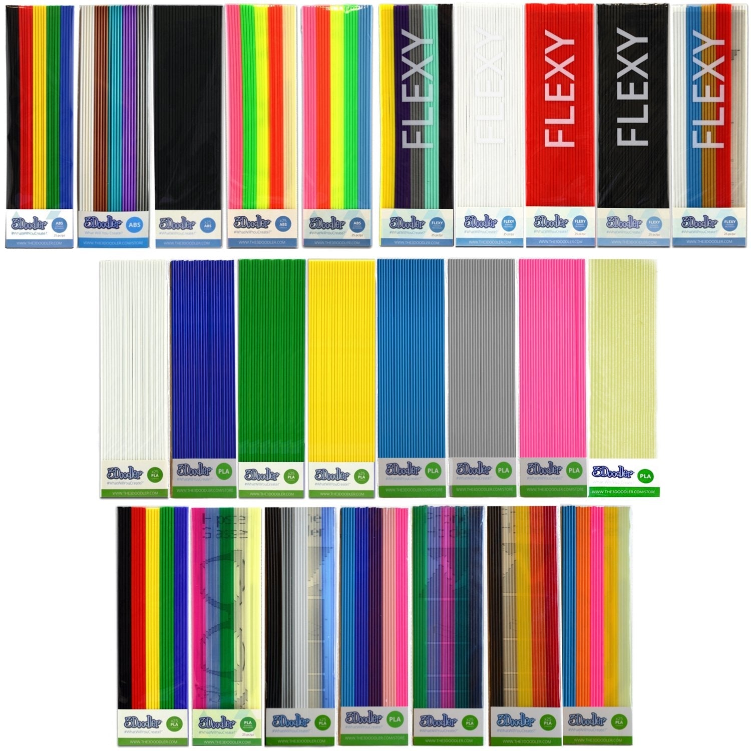 3doodler Create Y Pro Filament Pla 3mm, 25 Piezas, Amarillo, Pl05-Duck