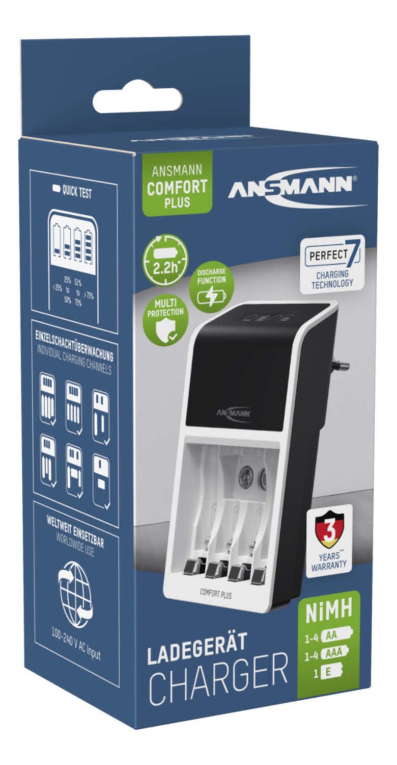 Ansmann Cargador Comfort Plus Nimh Nicd 1001-0094