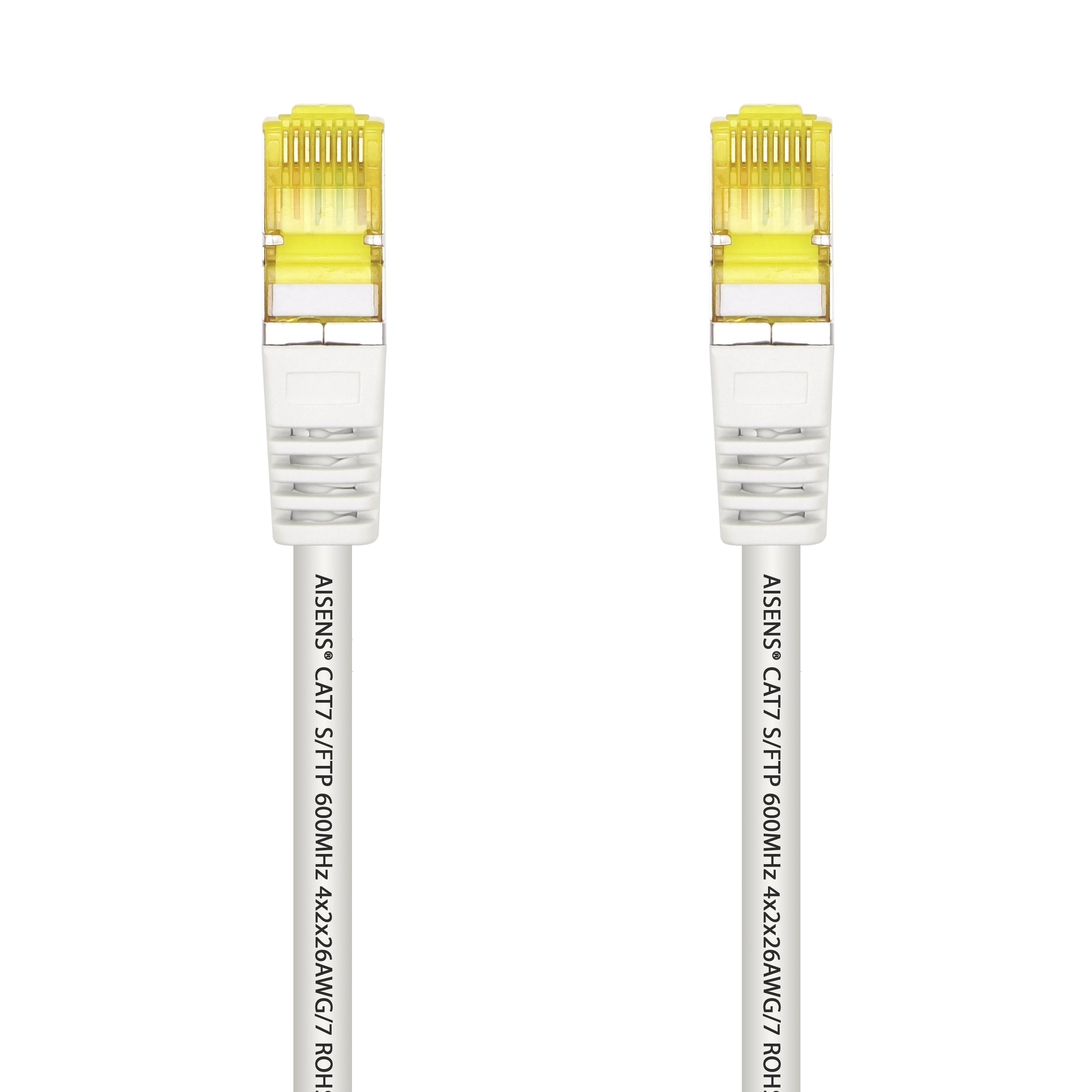 Aisens Cable De Red Rj45 Lszh Cat.7 600 Mhz S/Ftp Pimf Awg26 - 1m - Blanco