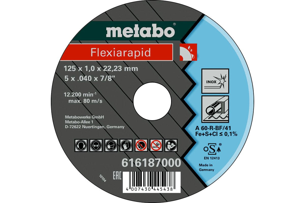 Metabo Flexiarapid 125x1,0x22,2 Inox