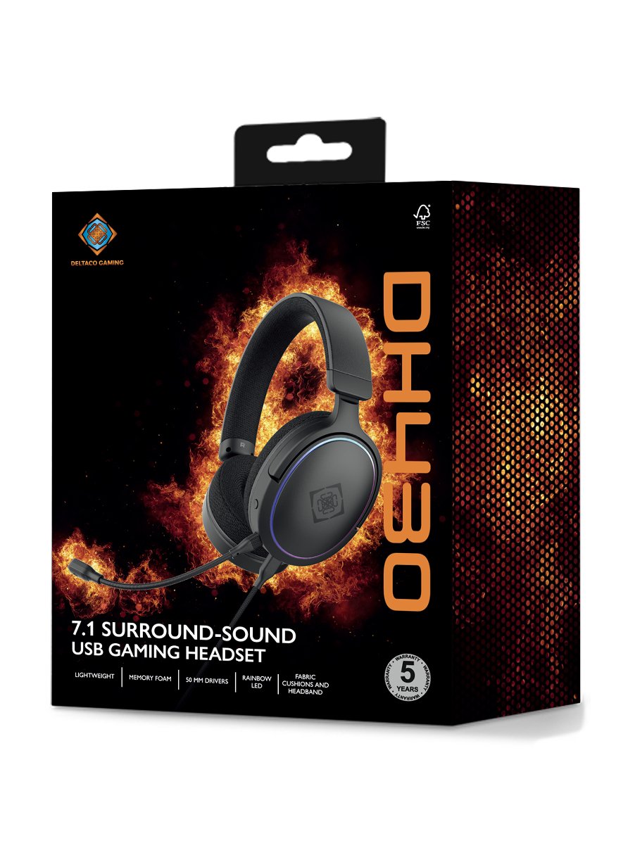 Deltaco Gaming Headset Comfort Usb Mit 7.1 Surround