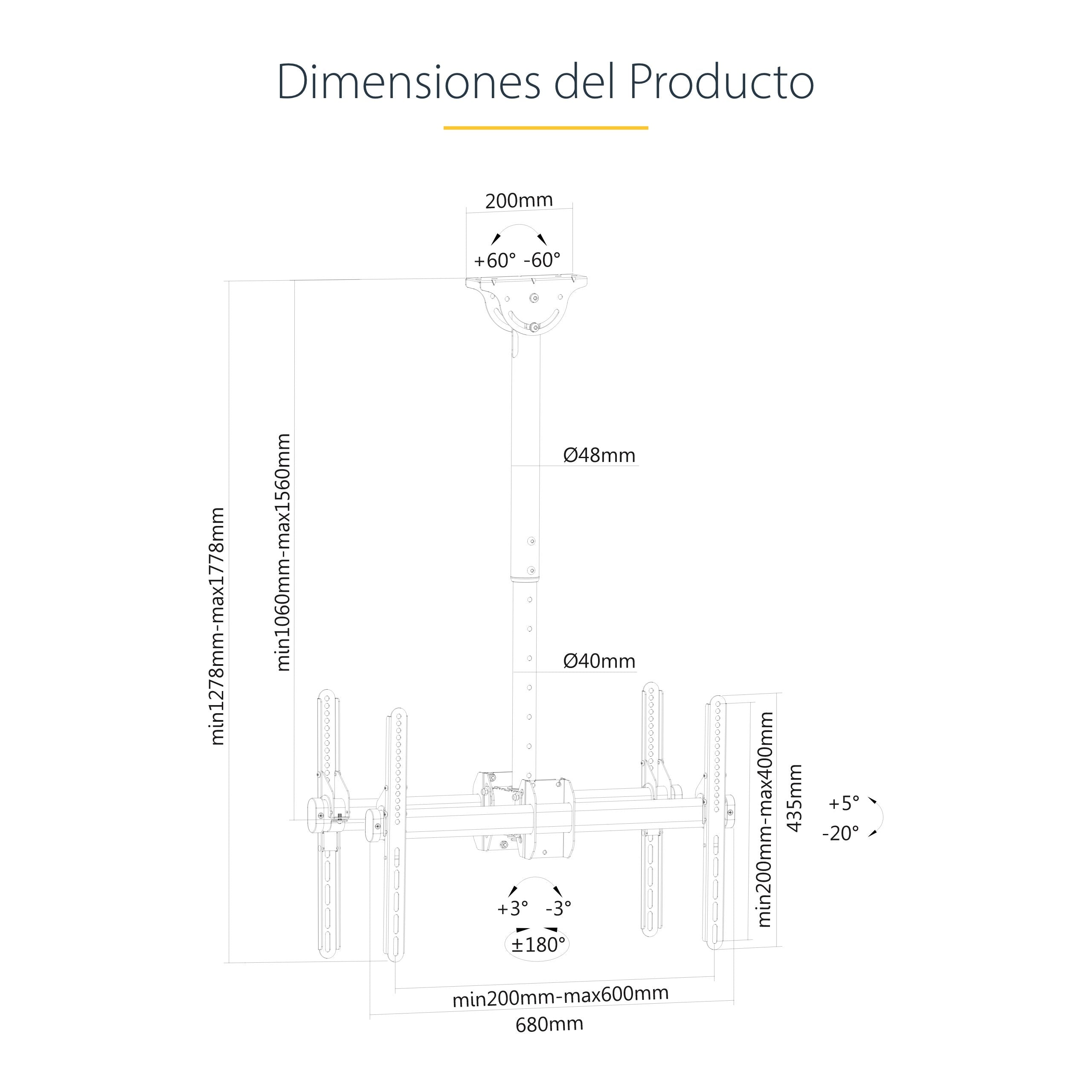 Startech Soporte De Techo Para Tv