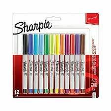 Sharpie Rotuladores Permanentes Punta Ultrafina Blister -12ud-