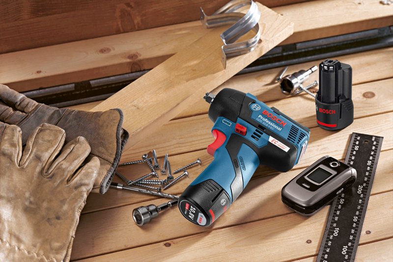 Atornillador De Impacto Bosch Professional Inalámbrico Gds 12v-115 Professional Solo, 12 Voltios Azul/Negro, Sin Batería Ni Cargador 3165140765114