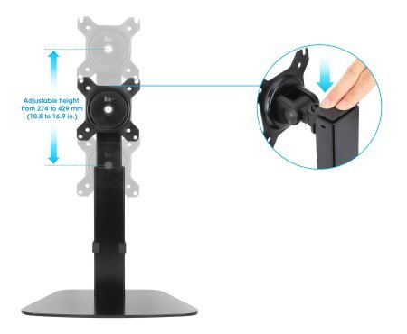 EAN 0766623461894 - Manhattan 461894 soporte para monitor 81,3 cm (32") Escritorio Negro imagen 4