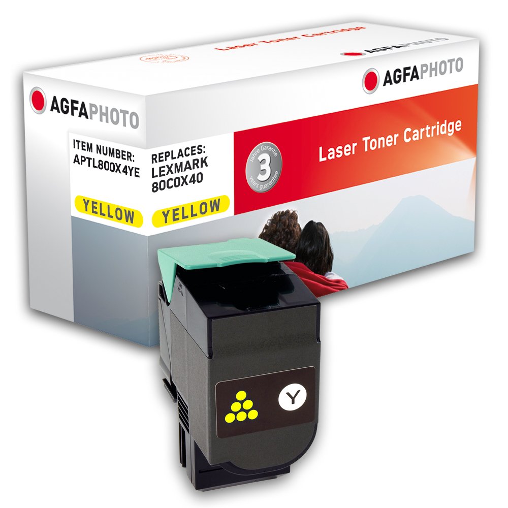 Toner Agfaphoto Aptl800x4ye Ap Lexmark 80c0x40 Cx