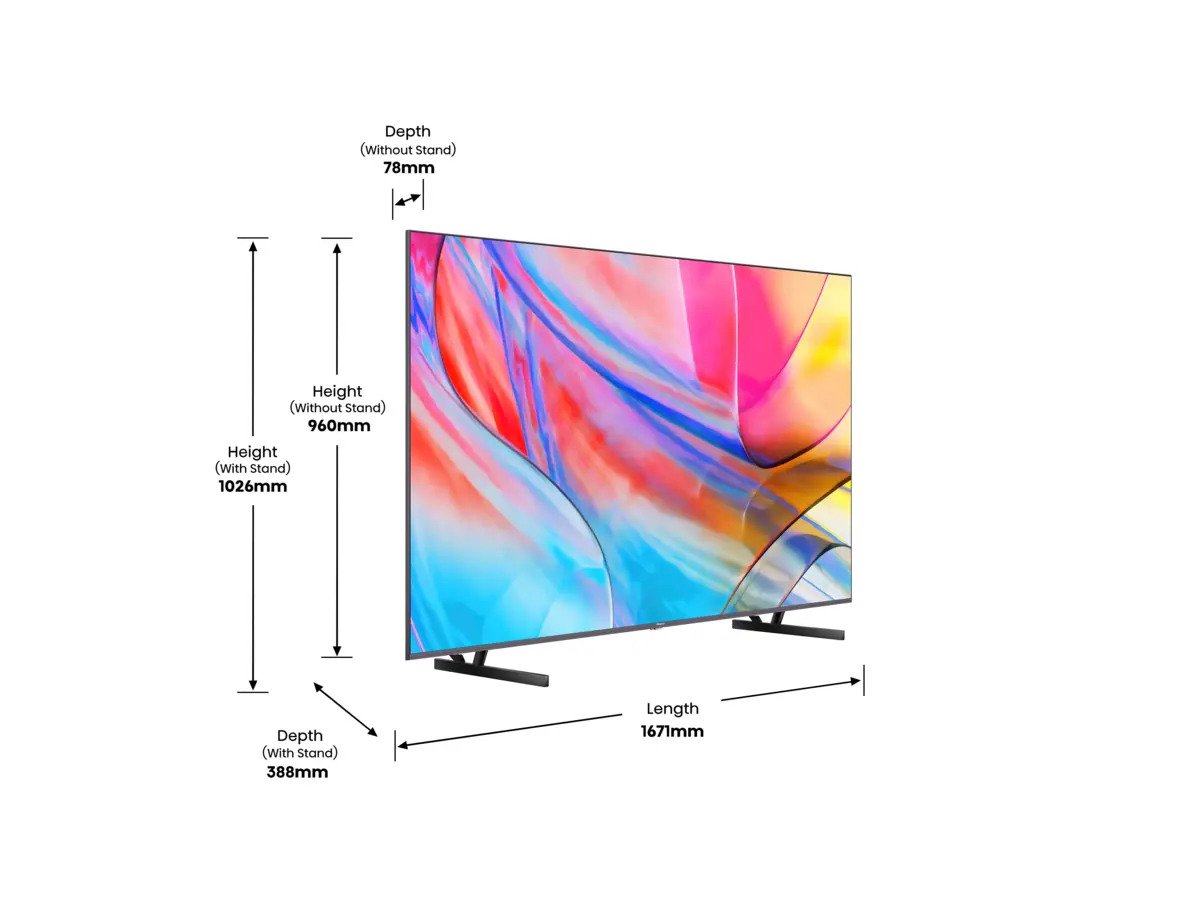 EAN 6942147496244 - Hisense 75A79KQ 190,5 cm (75") 4K Ultra HD Smart TV Wifi Antracita 250 cd / m² imagen 9