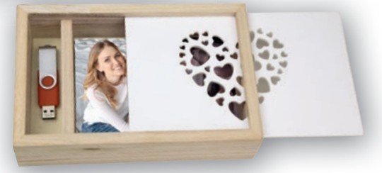 Zep Love Box Usb 15x20 Wood For Photos And Stick Cz1268