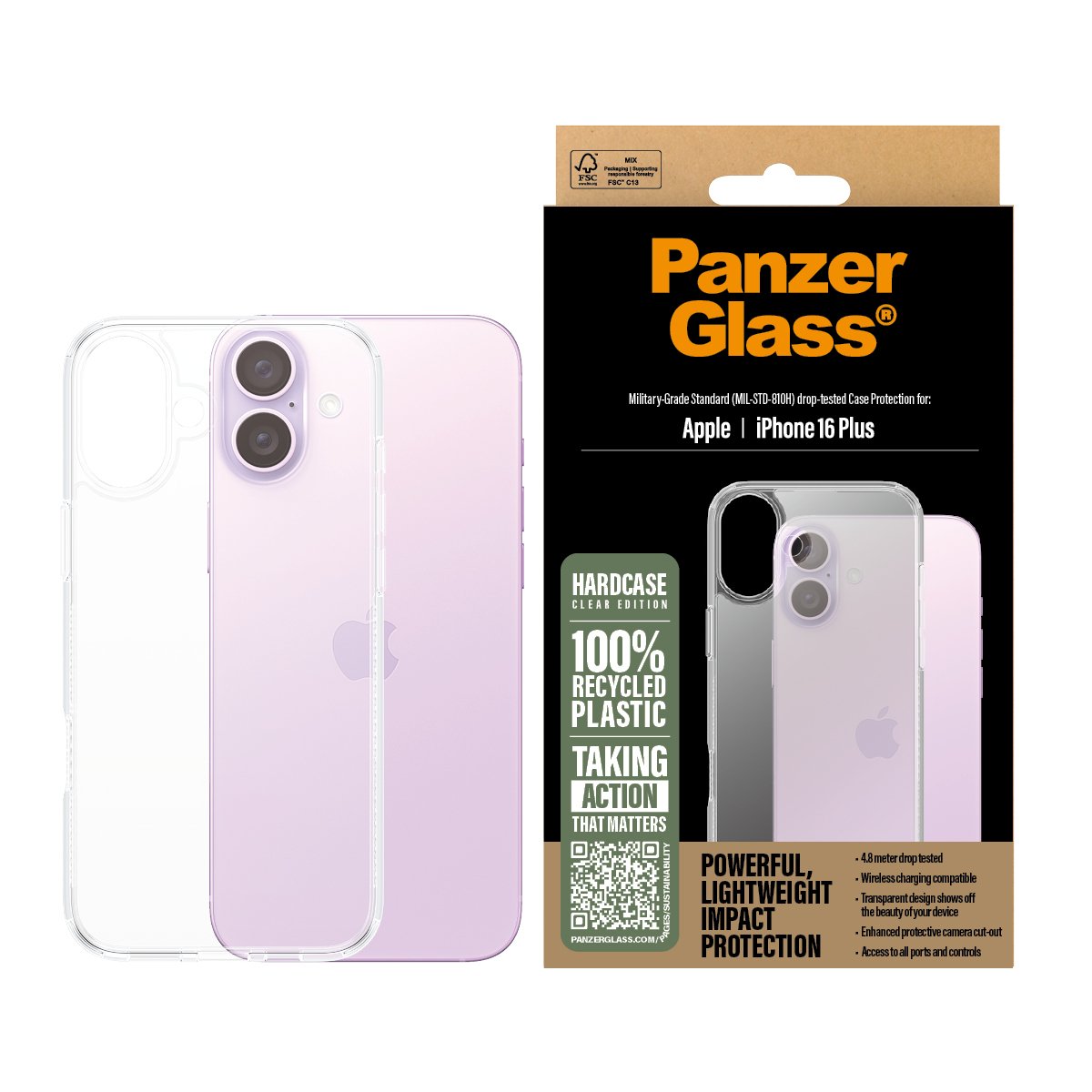 EAN 5715685003127 - PanzerGlass ® HardCase Transparent iPhone 16 Plus funda para teléfono móvil Transparente imagen 2
