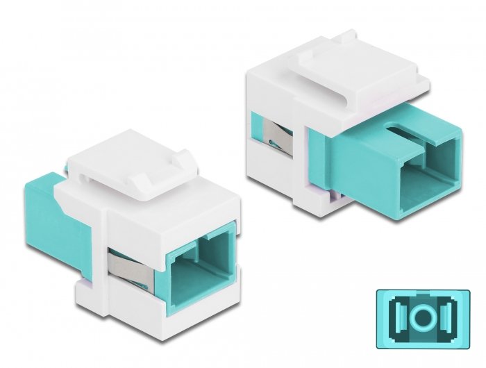 Keystone Modul Sc Simplex Buchse Zu Sc Simplex Buchse Aqua Weiss
