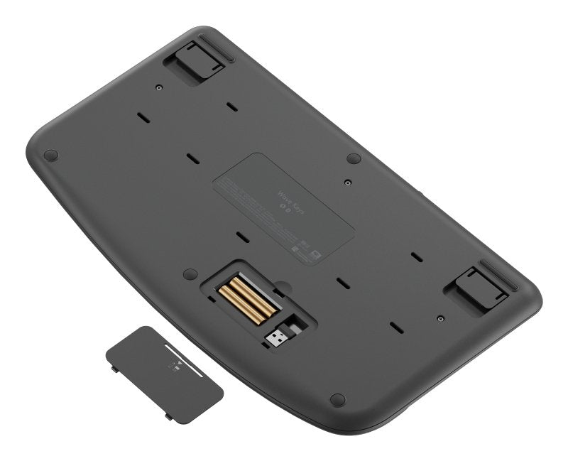 Logitech Wave Keys Keyboard With Cushioned Palm Rest Wireless Azultooth Le Qwerty Graphite (Pan)