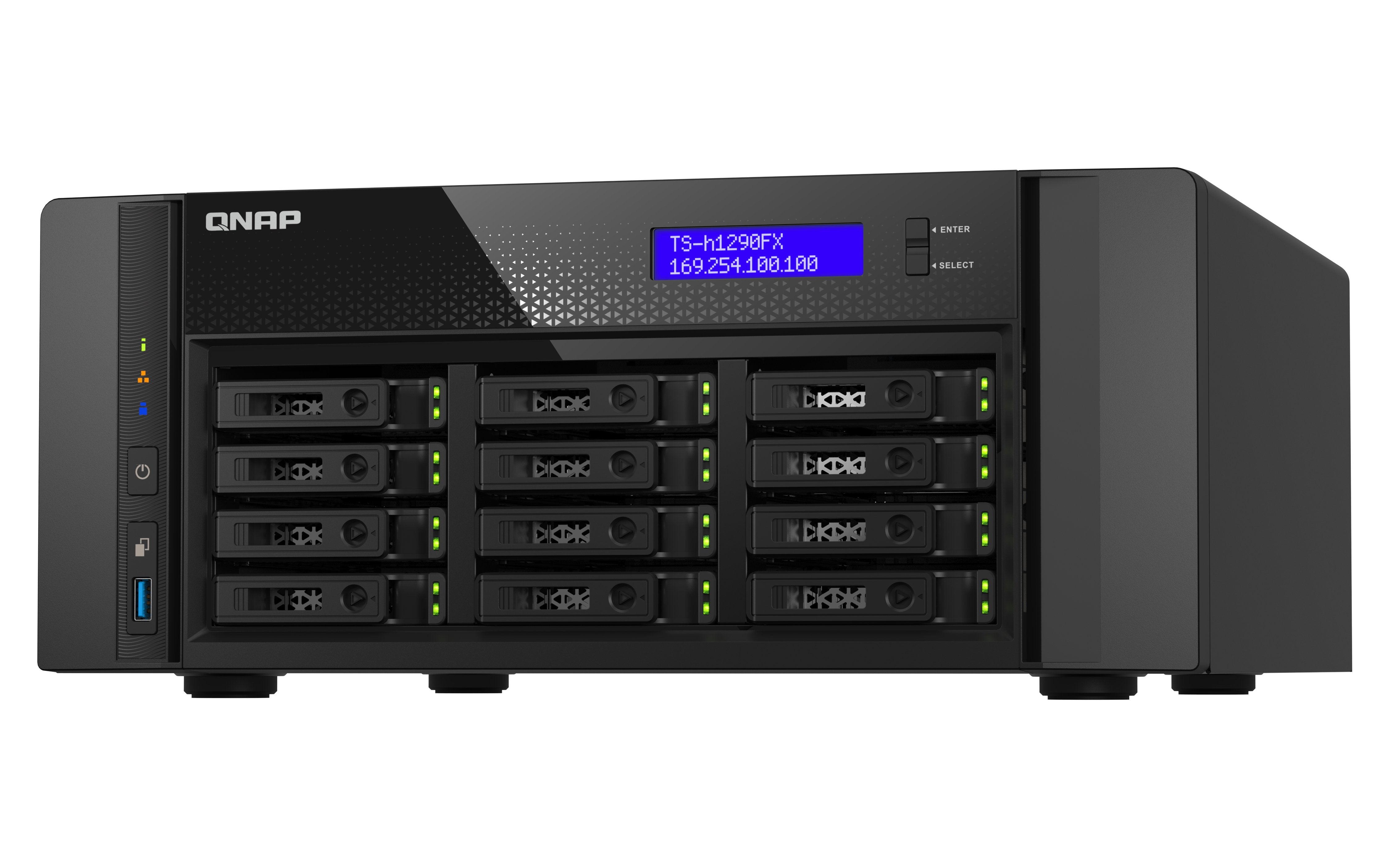 EAN 4711103080511 - QNAP TS-h1290FX NAS Torre EPYC 7232P 64 GB DDR4 0 TB QuTS hero Negro imagen 4