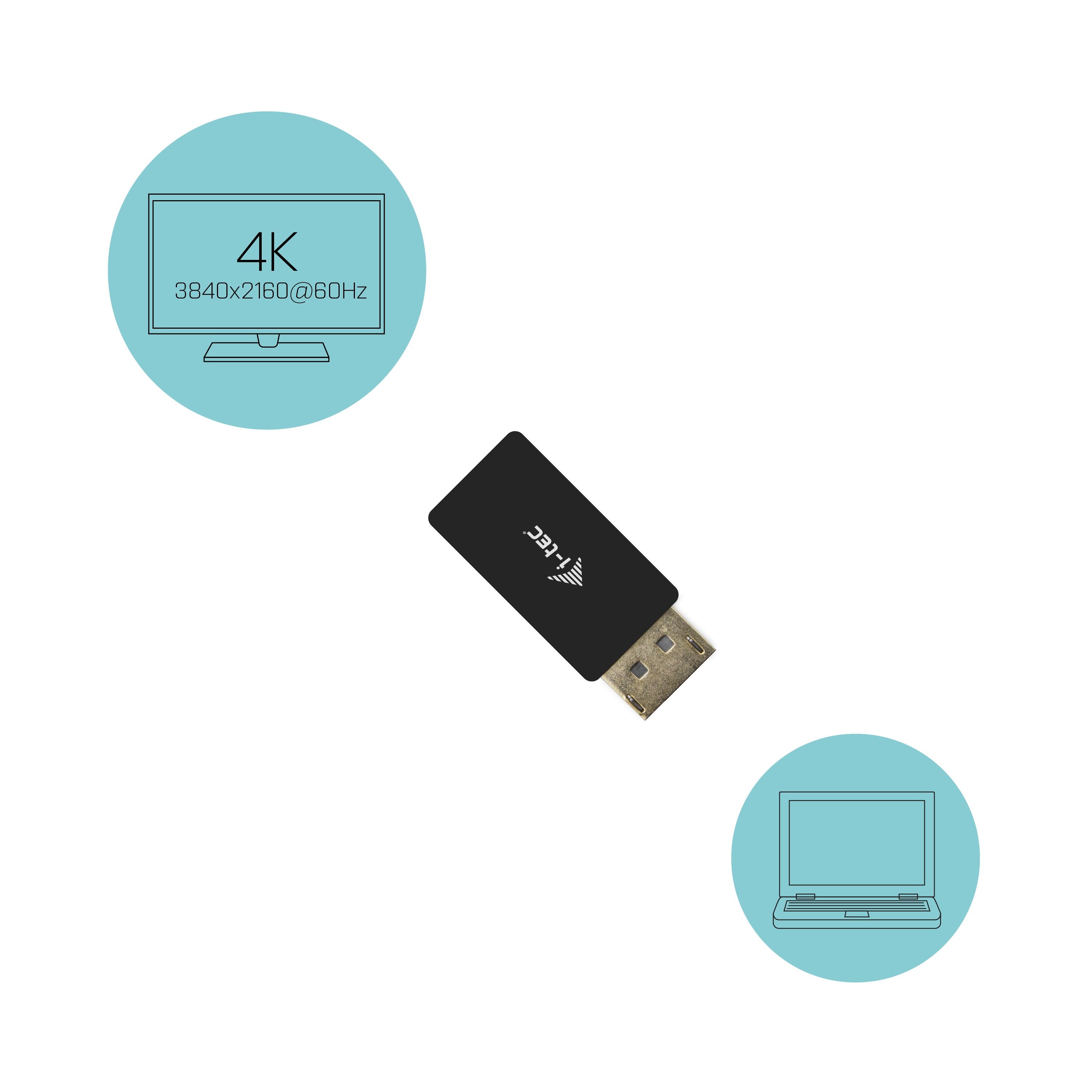 EAN 8595611703737 - i-tec DP2HDMI4K60HZ cambiador de género para cable Negro imagen 3