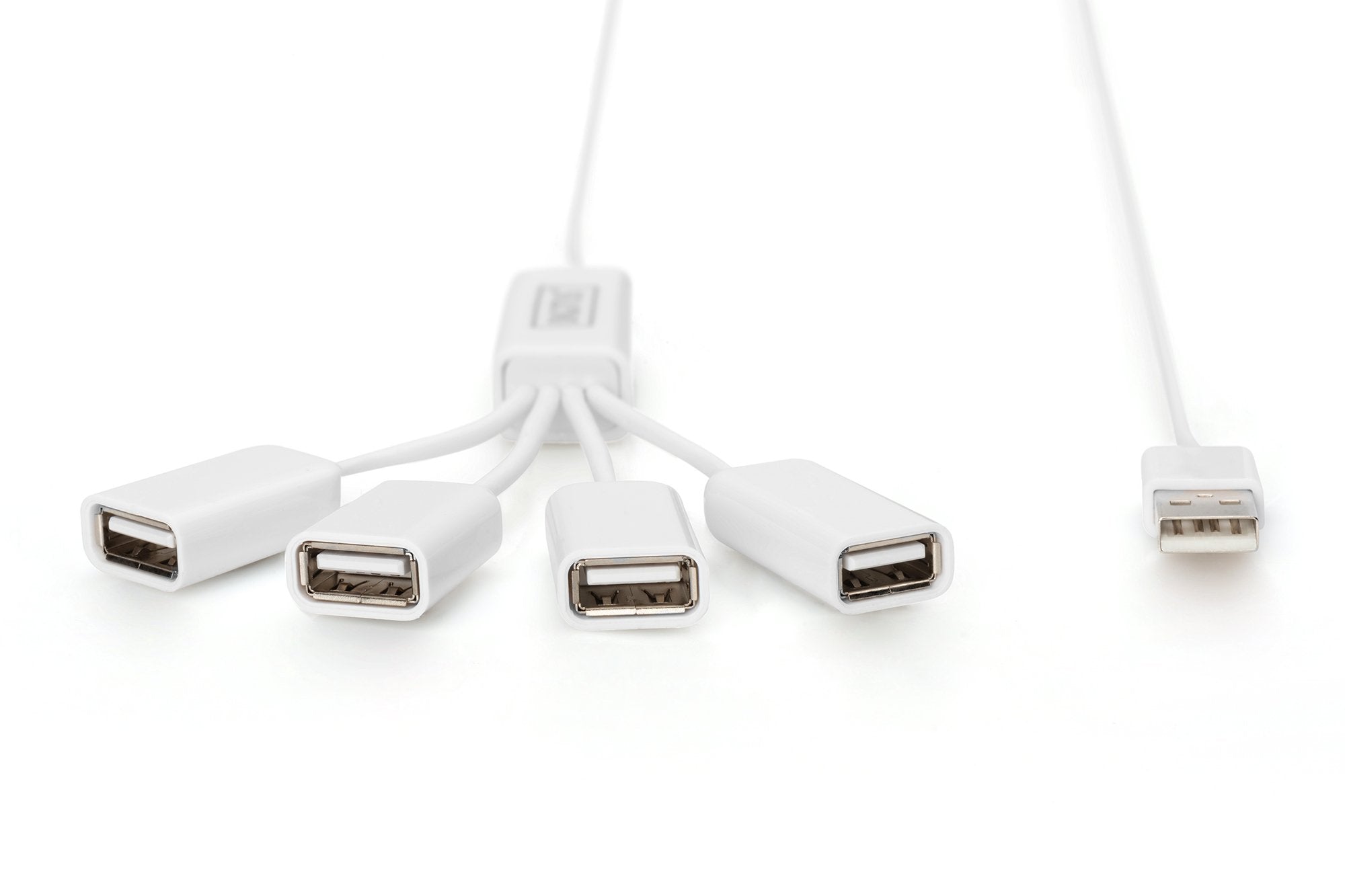 Digitus Hub Cable 4 Puertos Usb 2.0 Blanco 0.80m Da-70216
