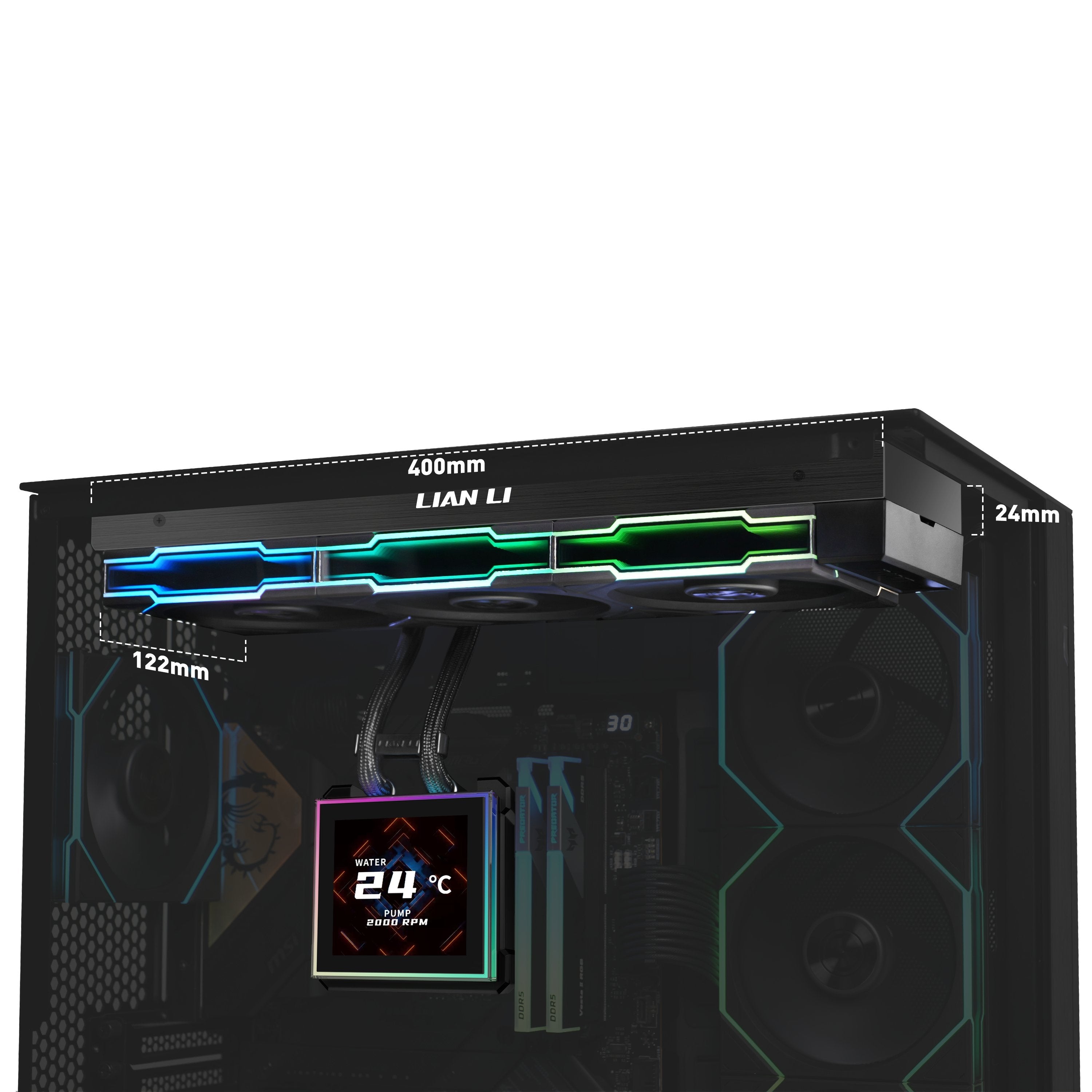 Refrigeracion Liquida Cpu Lianli Hydroshift Ii Lcd-S 360tl B