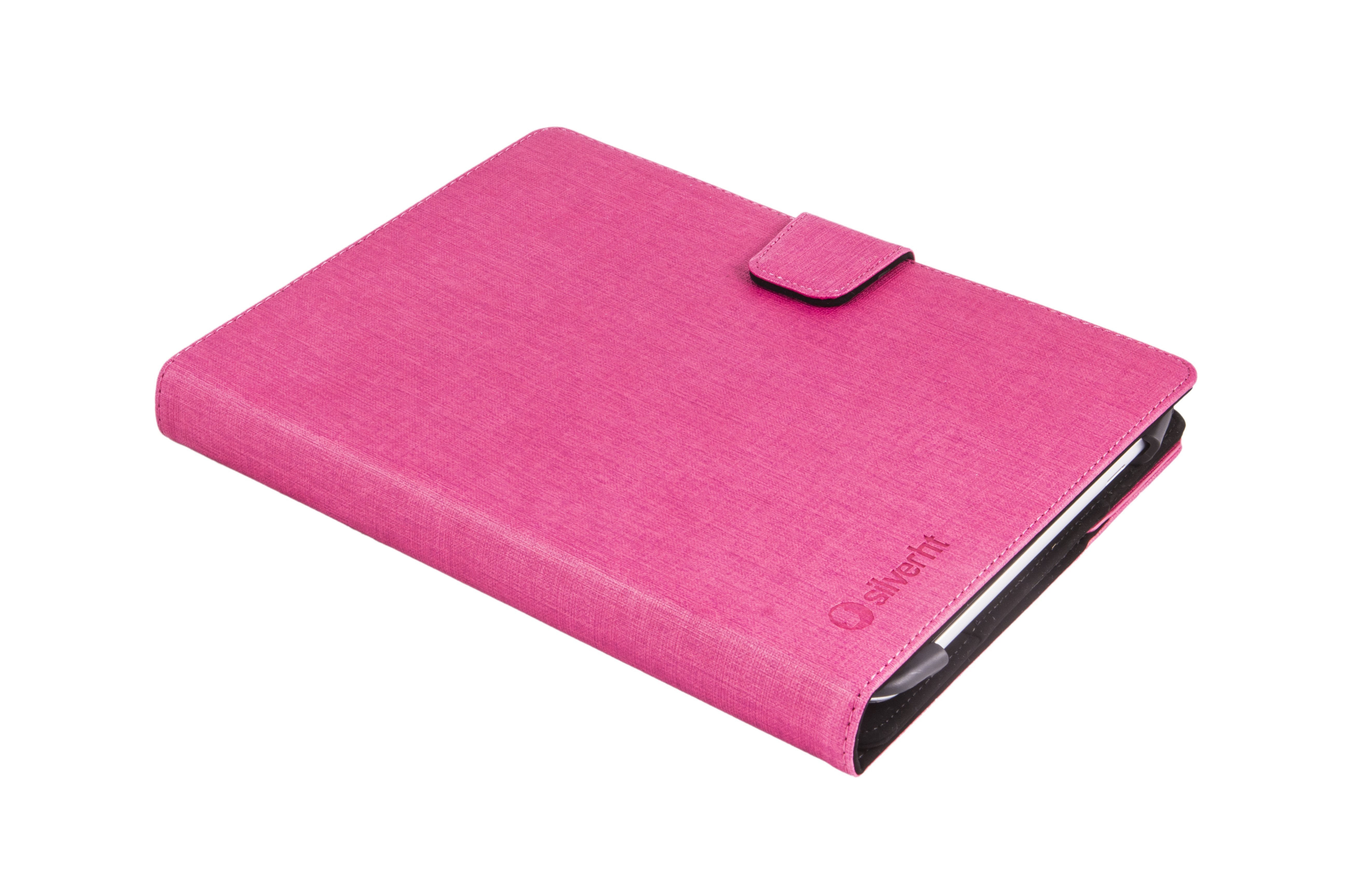 Funda Universal Rotatoria 360º Silver Ht Para Tablet 9-10.1"Rosa