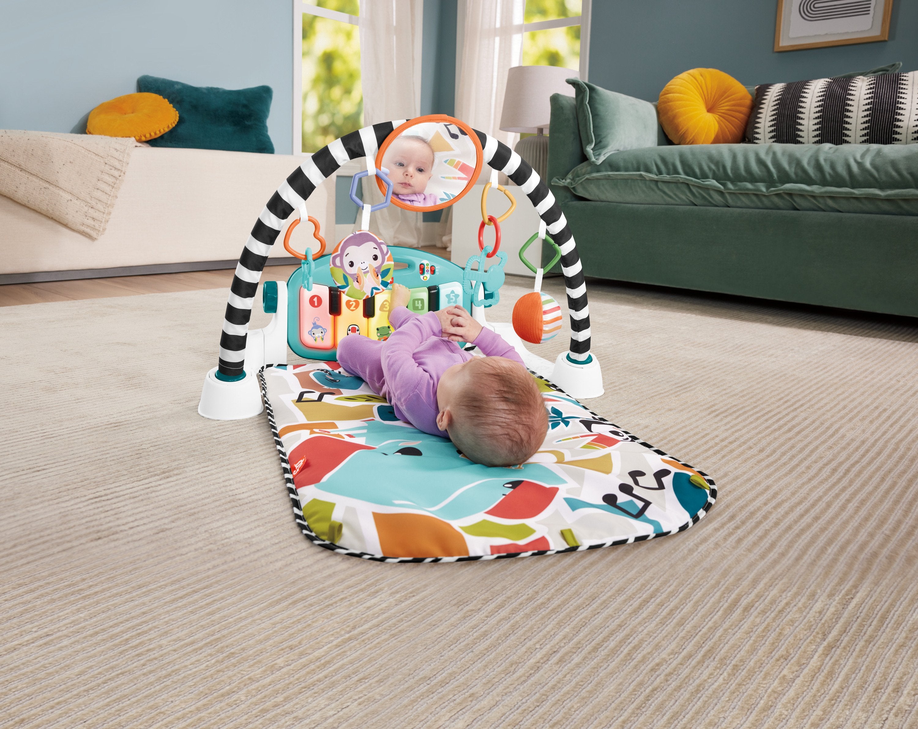 EAN 0194735224067 - Fisher-Price HWY54 gimnasio para bebé y tapete de juego Tela, Plástico Multicolor Gimnasio para bebés imagen 3
