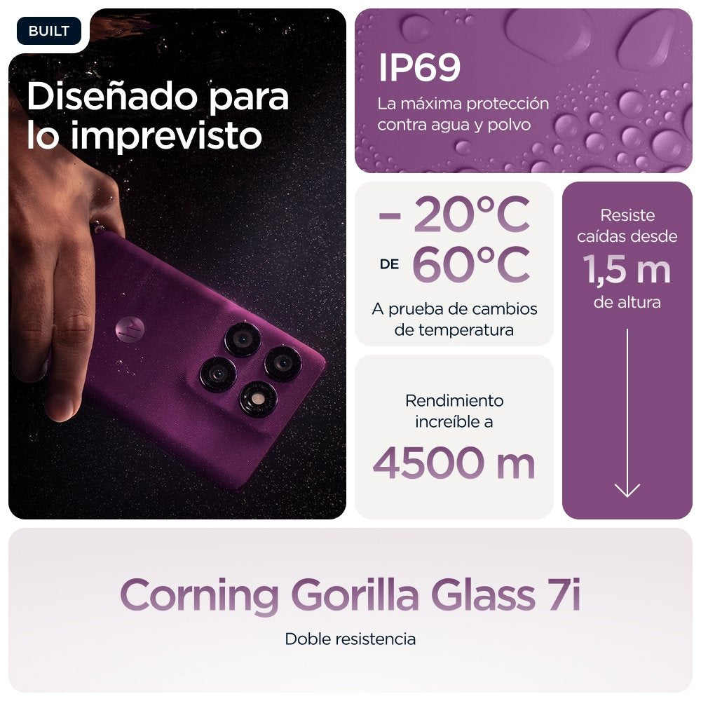 EAN 0840023288913 - Motorola edge 60 pro 16,9 cm (6.67") SIM doble Android 15 5G USB Tipo C 12 GB 512 GB 6000 mAh Púrpura imagen 18