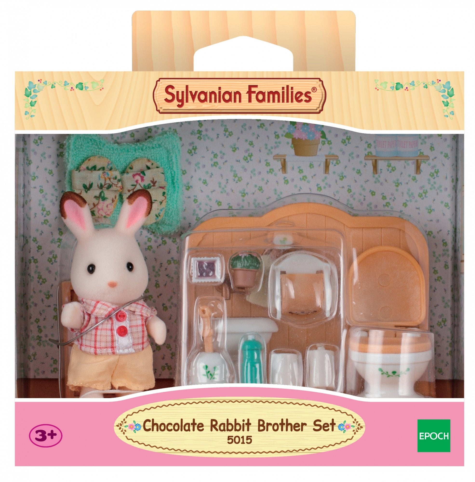 Epoch Sylvanian Families - Schokoladenhasen Bruder Badezimmer Set 5015