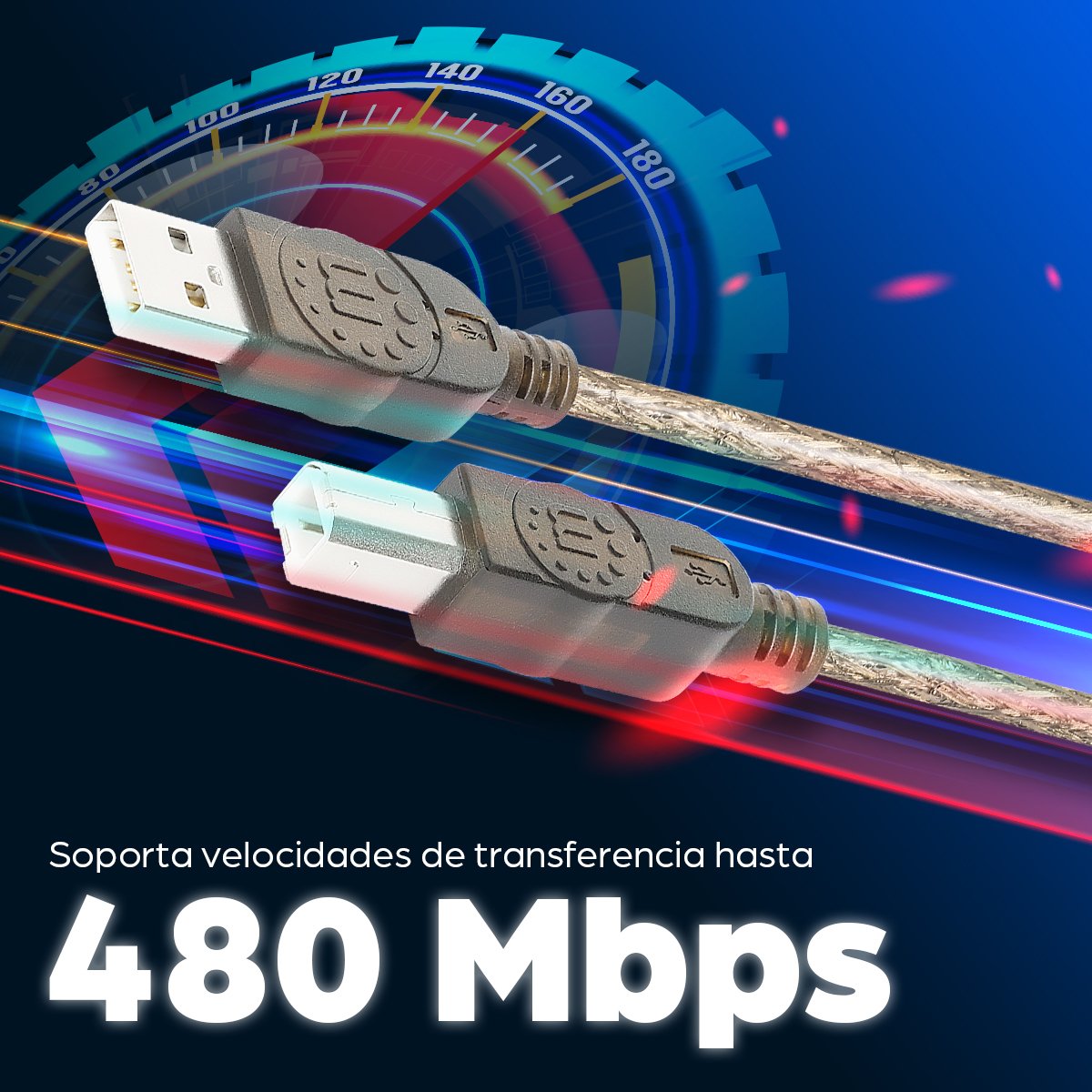 EAN 0766623510424 - Manhattan 510424 cable USB USB 2.0 11 m USB A USB B 0,48 Gbit/s Plata imagen 4