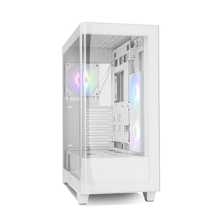 Caja Nox Hummer Ether Atx Semitorre Cristal Curvo Blanco