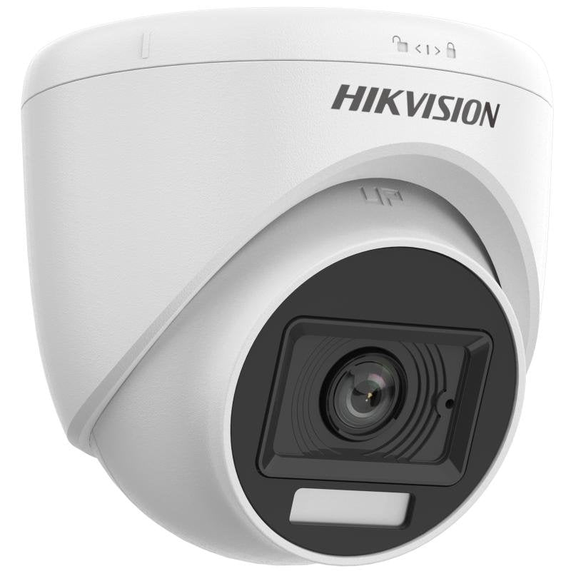 Hikvision Ds-2ce76d0t-Lpfs(2.8mm) Cámara Turret Fija De Audio Con Luz Híbrida Inteligente De 2mp