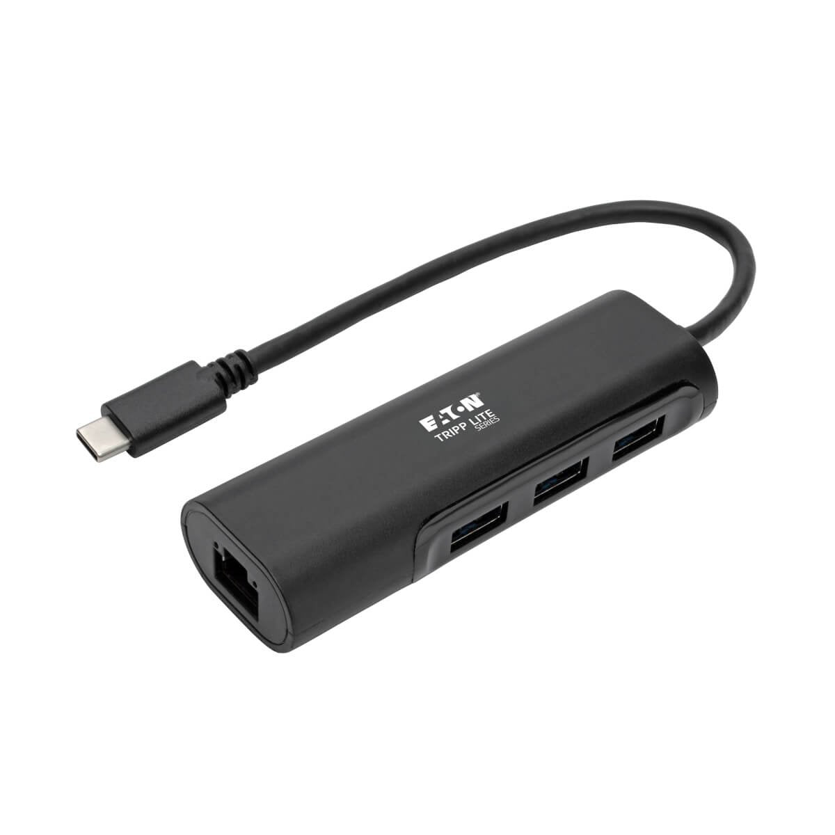 Eaton Tripp Lite 3-Port Usb-C Hub With Lan Port Usb-C To 3x Usb-A Ports And Gbe Usb 3.0 Black