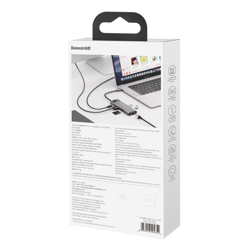 EAN 6953156204652 - Baseus Metal Gleam USB 3.2 Gen 1 (3.1 Gen 1) Type-C Gris imagen 11