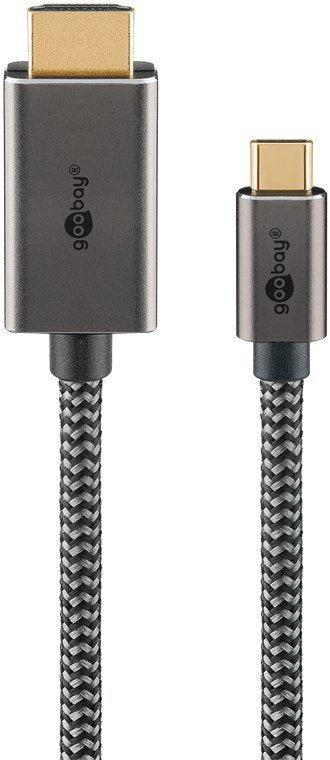 Goobay 75699, Adaptador Negro/Plateado