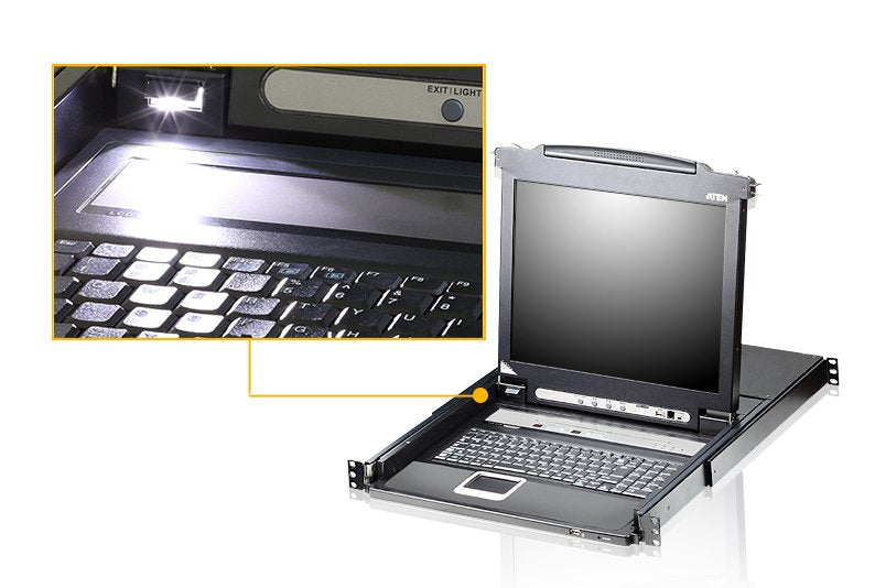 8 Port 17" Lcd Kvmp Switch With Spanish Keyboard