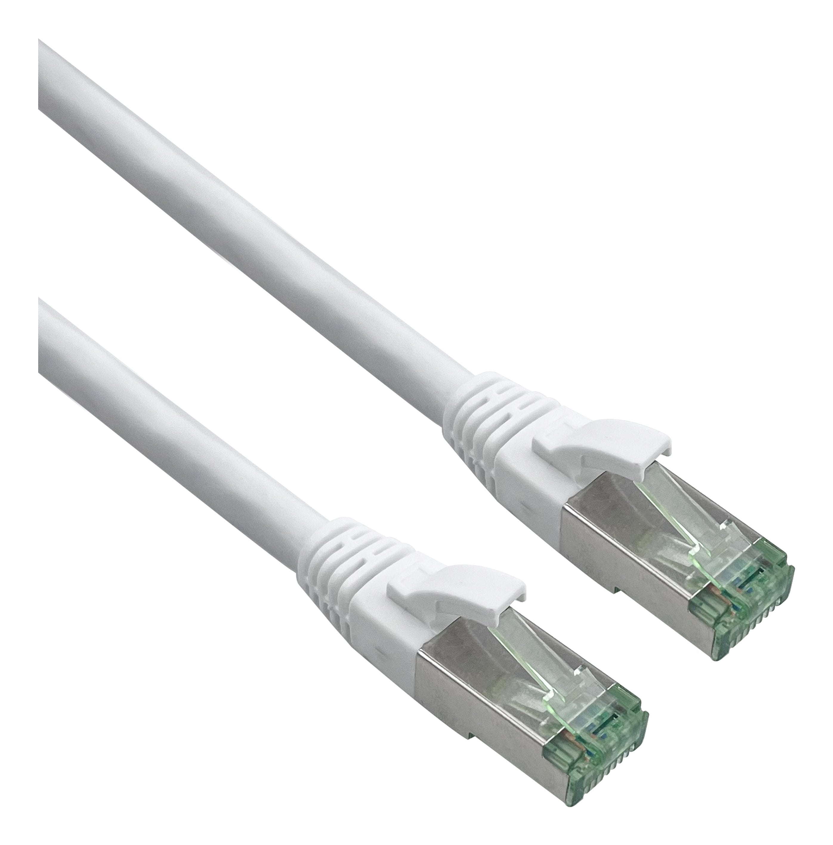 Helos Grs Certificado Cat 6a Cable De Red Con Cat 7 Rohkabel Tpe Blanco 0,15m