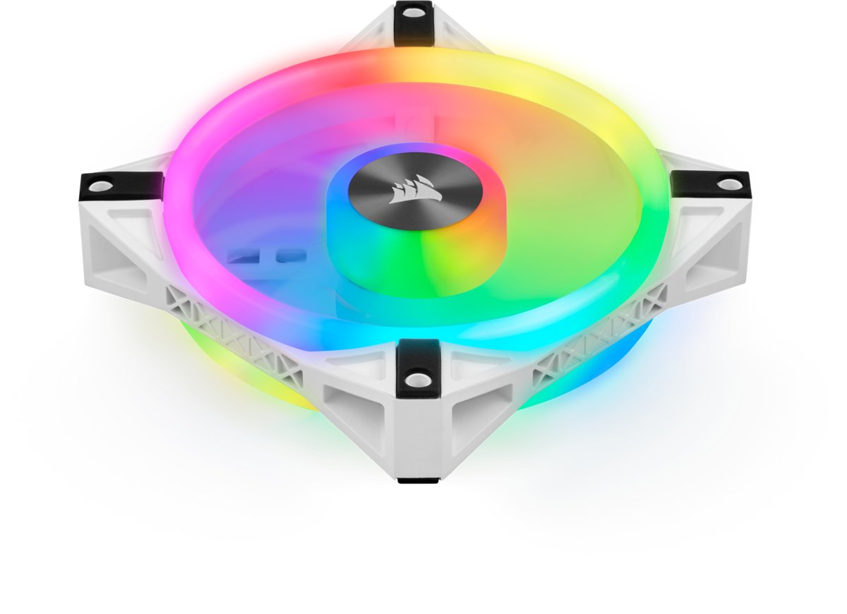 Case Acc Fan 12cm Corsair Ql120wh Rgb 3pcs Rgb Pwm 1500rpm 71m³/H 26dba 4pin Triple Pack White