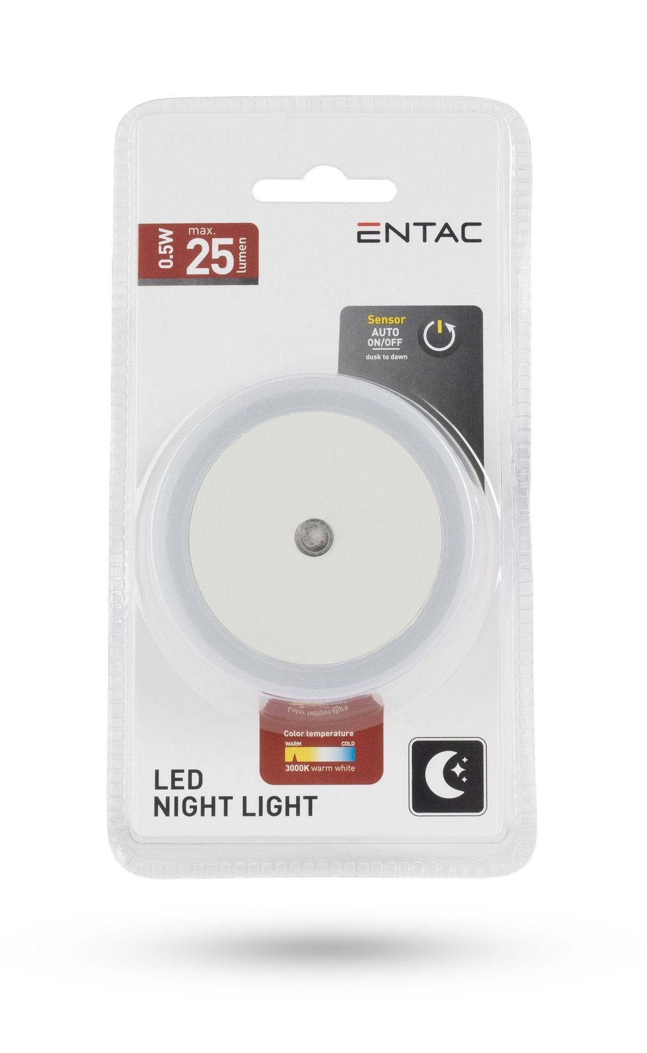 Entac Nachtlicht 0.5w Kreis Ww Blanco Dämmerungssensor
