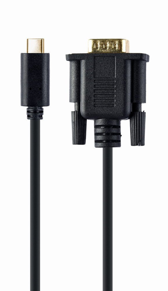 Gembird Cable Usb-C A Vga 2m, Negro A-Cm-Vgam-01