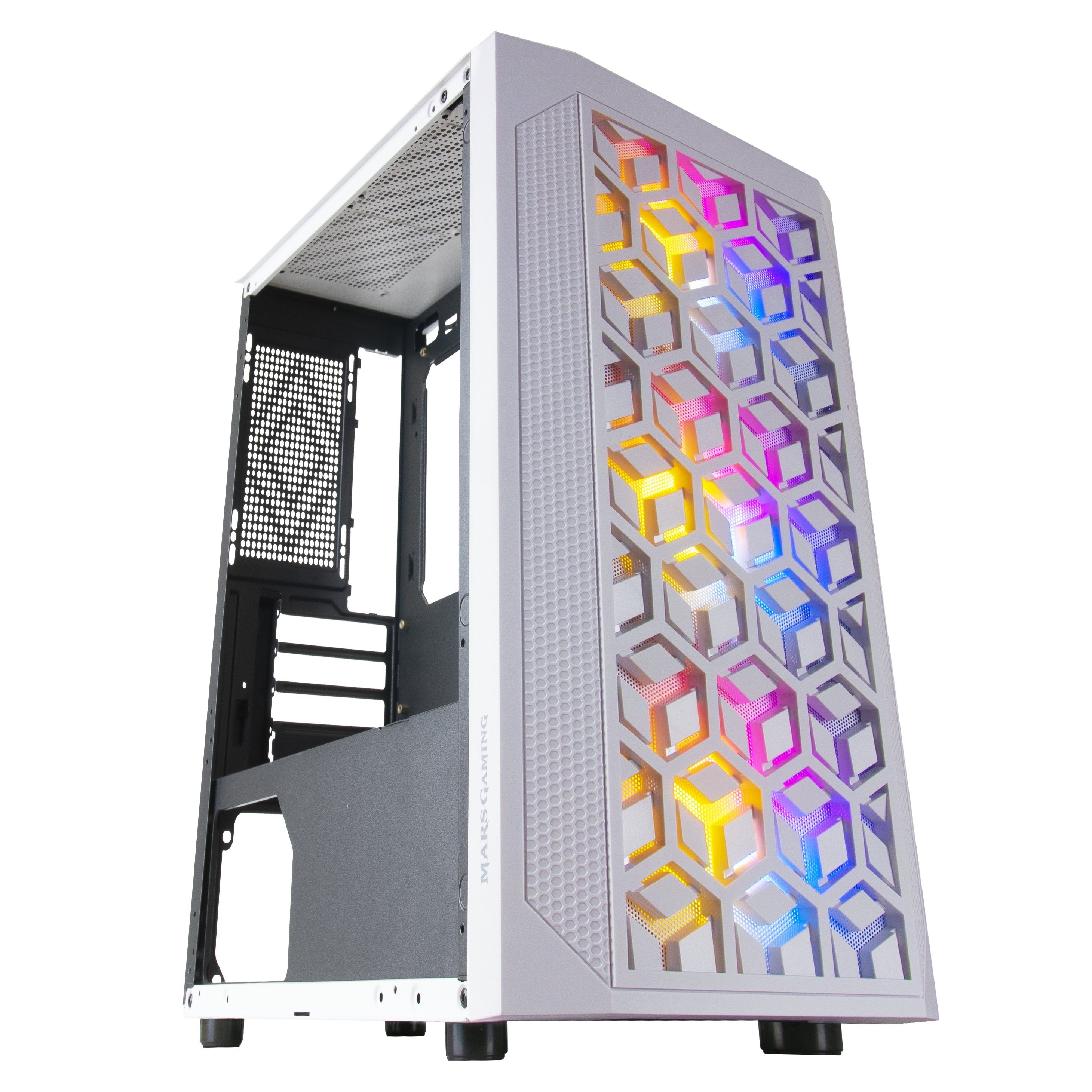 Caja Pc Marsgaming Microatx Mcmesh White