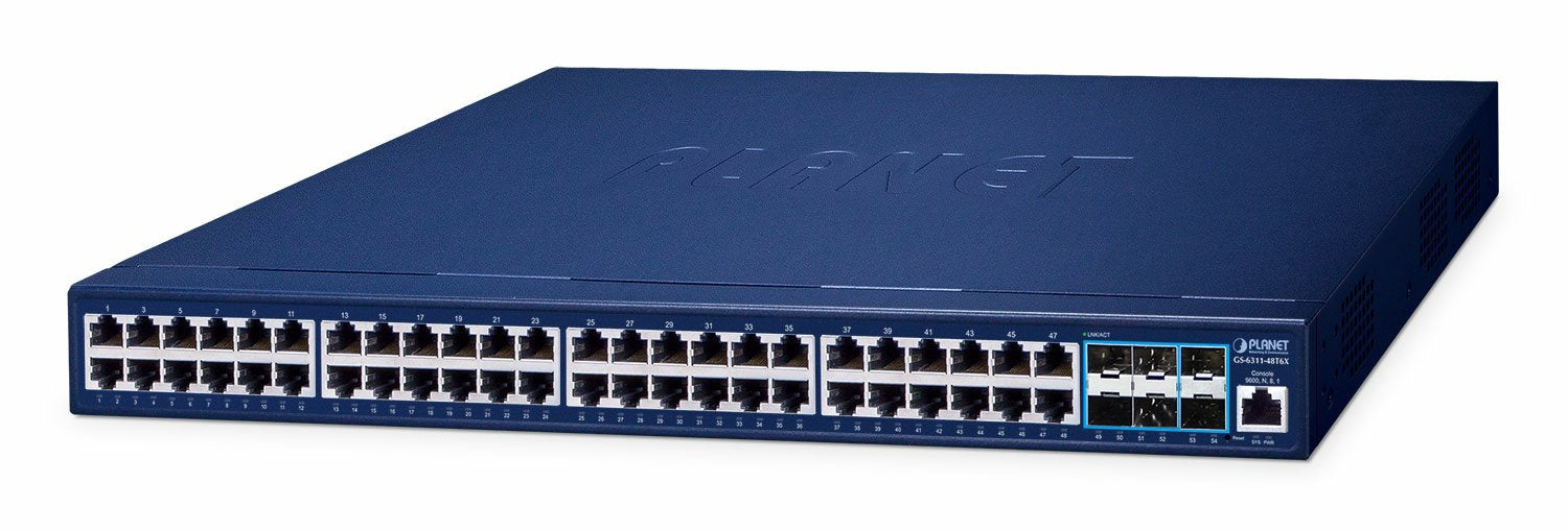 EAN 4711605287289 - PLANET GS-6311-48T6X Layer 3 48-Port 10/100/1000T + 6-Port 10G SFP+ Managed Ethernet Switch (hardware-bas imagen 1