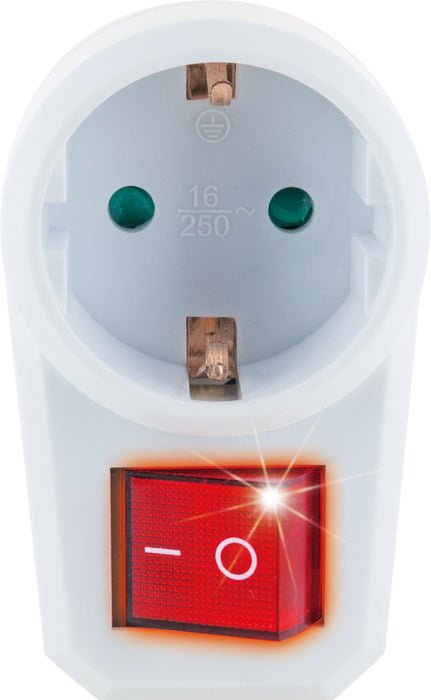 Enchufe Schwaiger 1xschuko Con Interruptor, Blanco