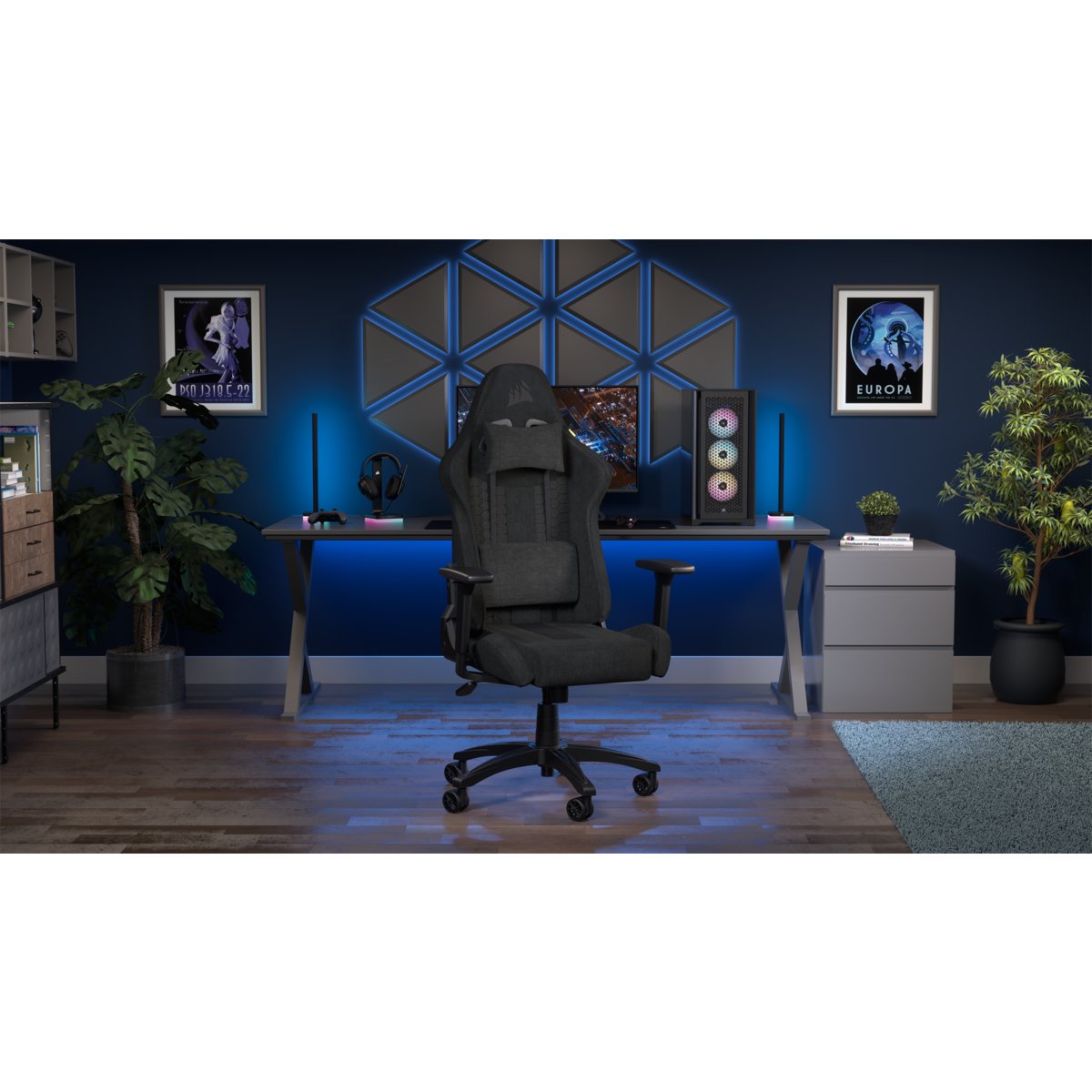 Silla Corsair Gaming Tc100 Relaxed Leatherette Negra Cf-9010050-Ww