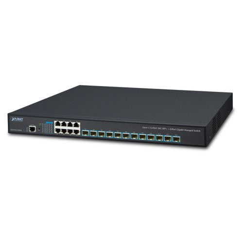 EAN 4711605283236 - PLANET XGS-6350-12X8TR switch Gestionado L3 Gigabit Ethernet (10/100/1000) 1U Negro imagen 1