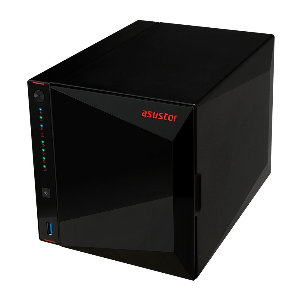 Servidor Nas Asustor Nimbustor 4 As5304t 4 Bahias Celeron Quad Core J4105 1.5ghz 4gb Hdmi 2.0 Spdif 2x 2.5 Gbe Usab 3.2 ,Raid 0,1 Jbod Sata 6gb