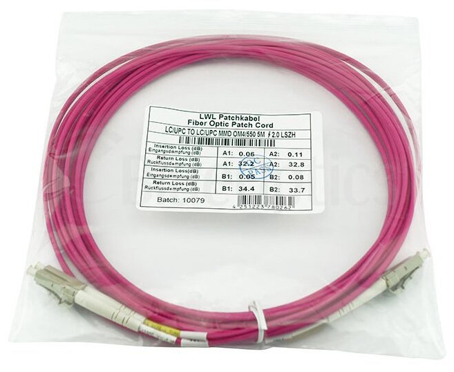 Blueoptics Lwl Cable De Red Lc / Lc Mm Om4 Magenta 30,0m