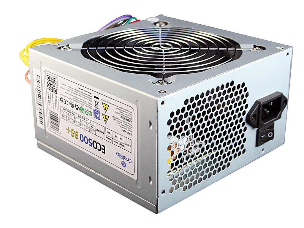 EAN 8437013799713 - CoolBox ECO500 85+ unidad de fuente de alimentación 300 W 20+4 pin ATX ATX Gris imagen 1