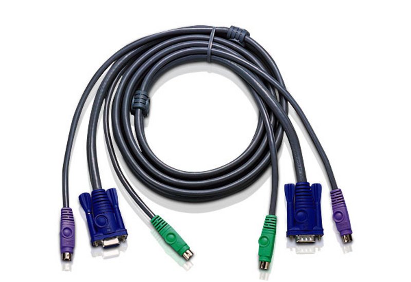 EAN 4710423771826 - ATEN 10ft PS/2 cable para video, teclado y ratón (kvm) Negro 3 m imagen 1