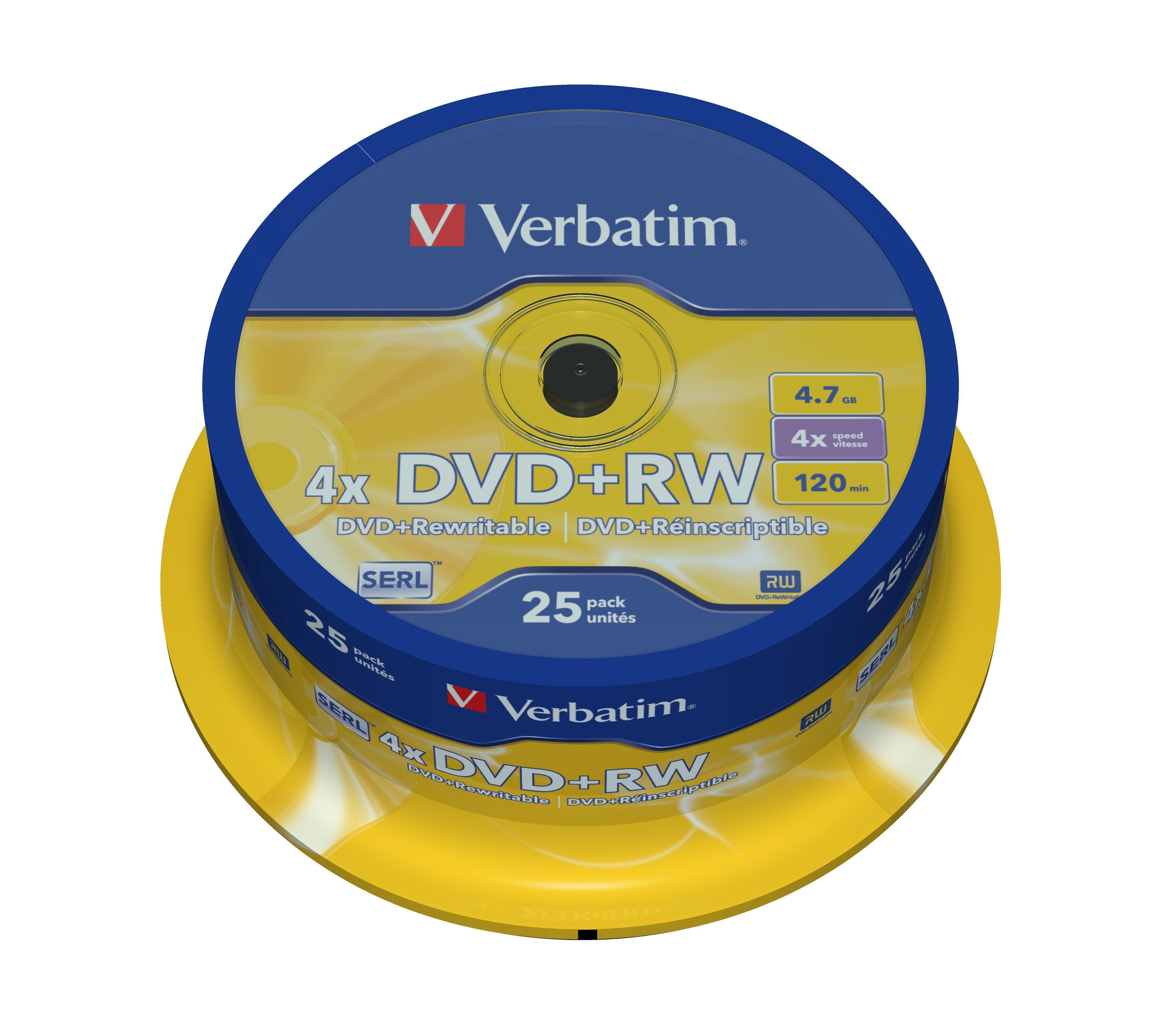 EAN 0023942434894 - Verbatim DVD+RW Matt Silver 4,7 GB 25 pieza(s) imagen 1